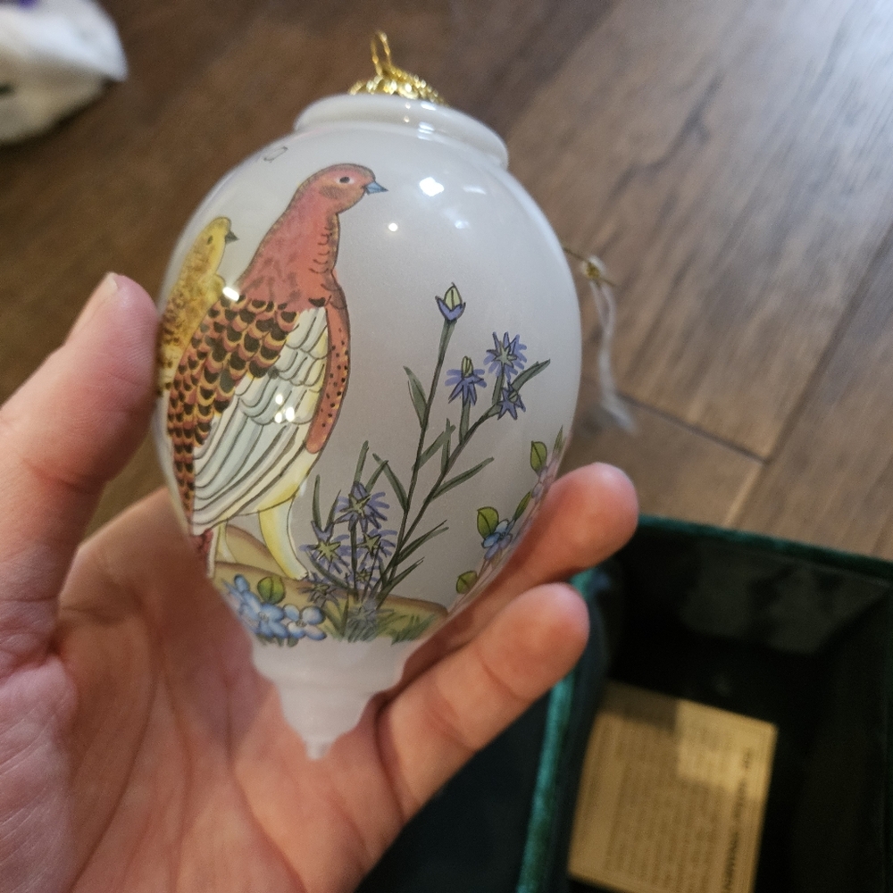 The Nei Hua Ornament Alaska Christmas Ornament Birds Pretty Hanging In Green Box - Picture 5 of 14